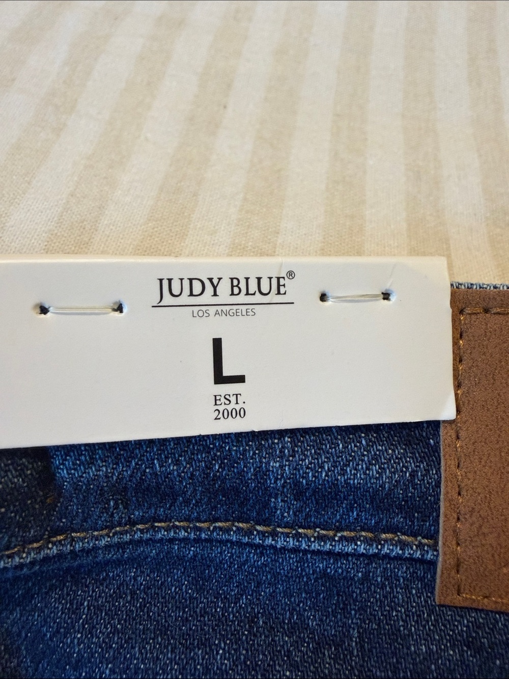Judy Blue Medium Wash Denim Pencil Skirt with Back Slit - Picture 6 of 7